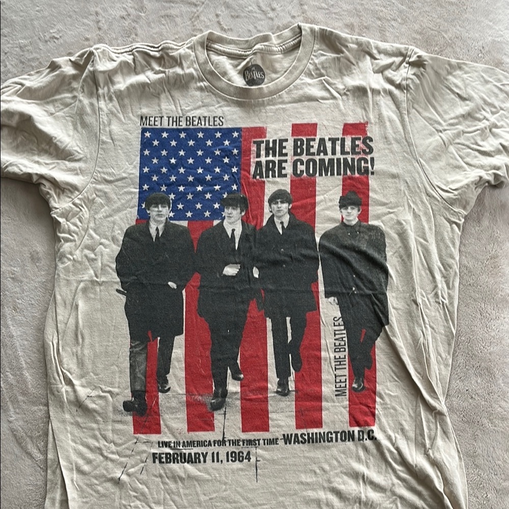 The Beatles Graphic T-Shirt - Cream Vintage